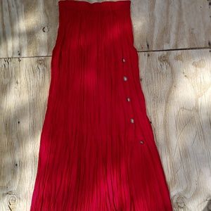 Crazy Cowgirl Red Broomstick Skirt